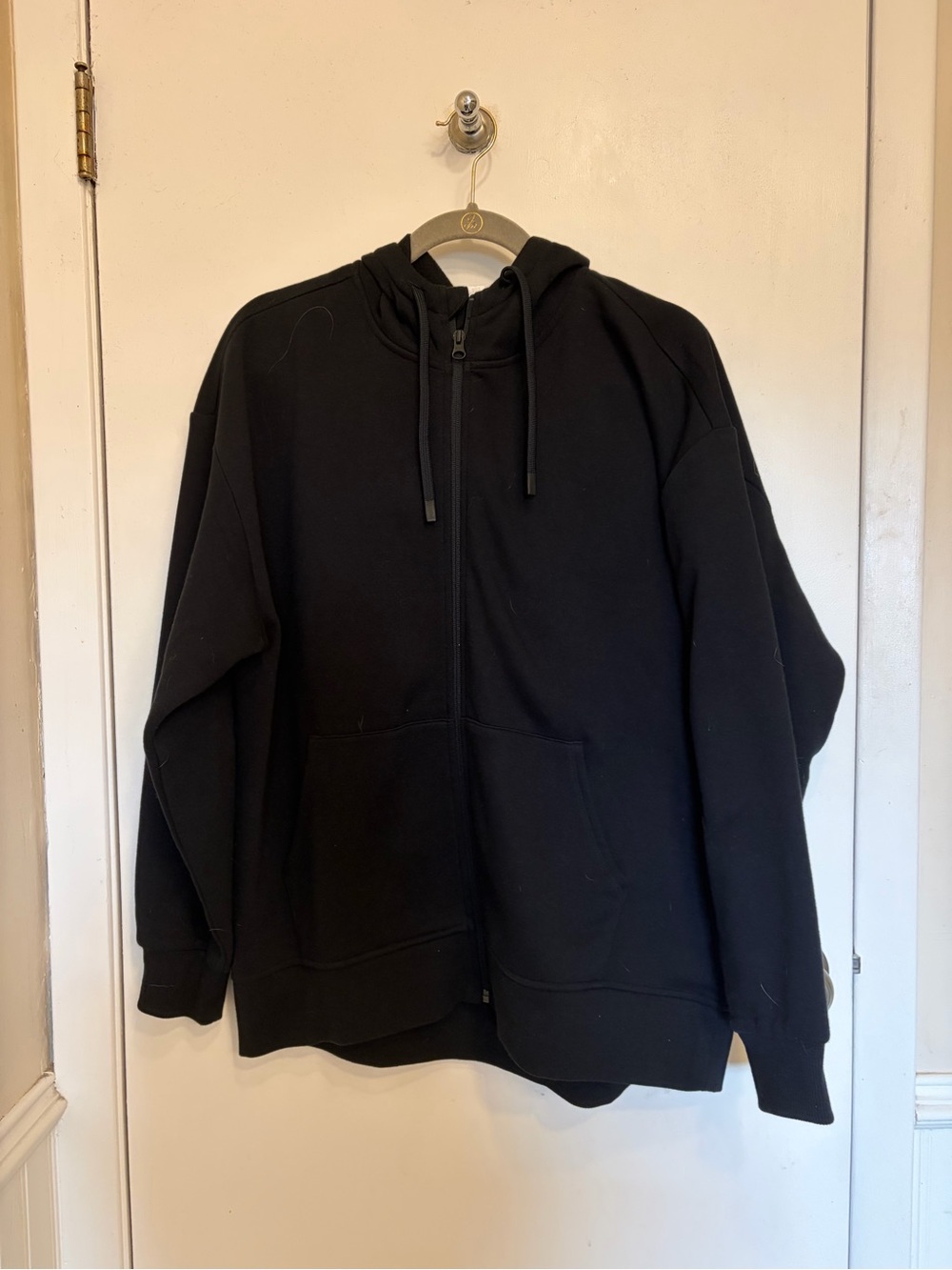 Zella Black Full-Zip Hoodie Sweater